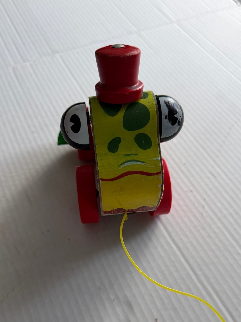 Fisher-Price Pull-Along Frog Toy in Yellow and Red